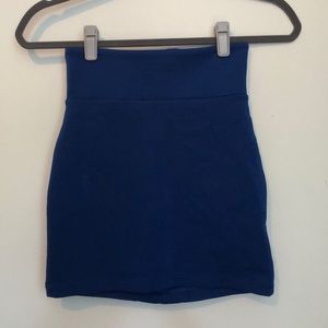Blue petite short pencil skirt.